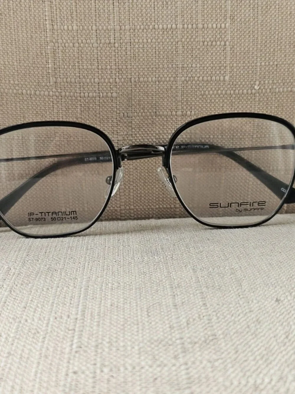 Sunfire Women Eyeglasses Frame Black Tone Metal Eyewear IP-Titanium ST-9073 NEW